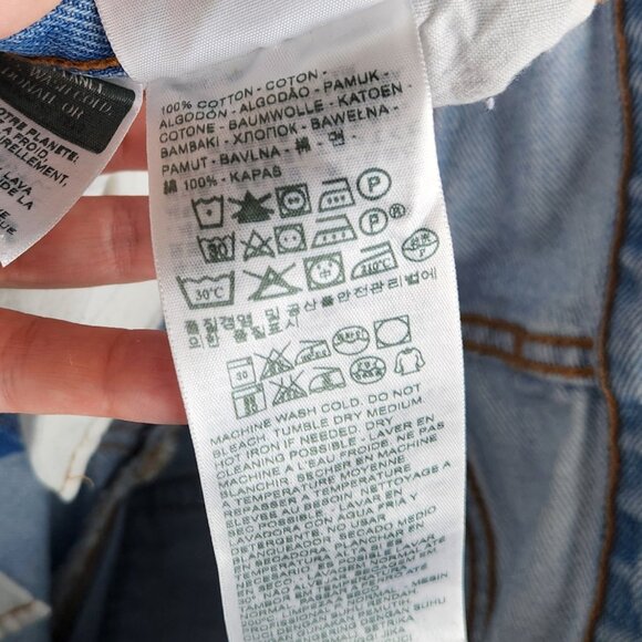 Levi's 501 CT Customized & Tapered Boyfriend Jeans Distressed Light Wash sz 26 - Picture 13 of 14